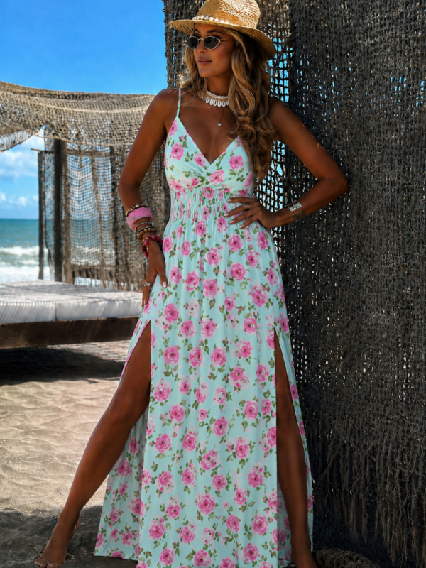 Φόρεμα maxi floral τιραντέ