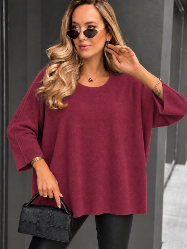 Μπλούζα πλεκτή oversized με απαλή υφή
